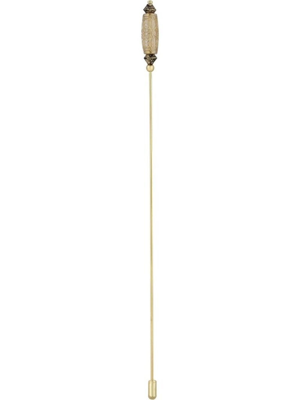 Victorian Floral Filigree Hat Pins Set - Antiqued Gold Long Handle Jewelry